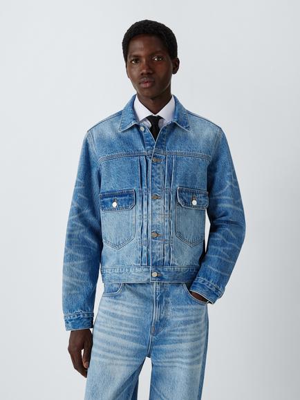 John Lewis x clothsurgeon Mid Wash Type II Denim Jacket, Bleach Wash, Bleach Wash