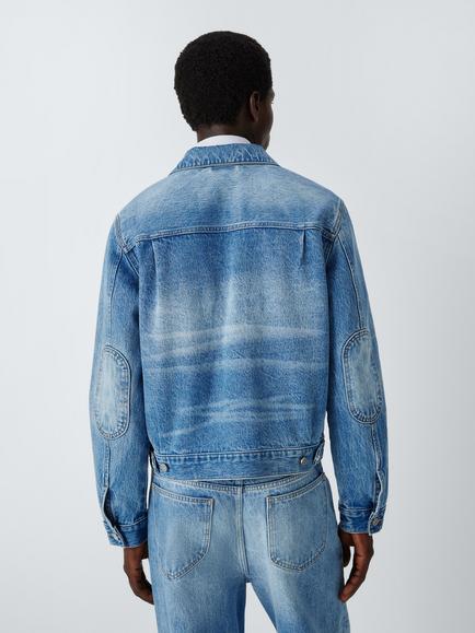 John Lewis x clothsurgeon Mid Wash Type II Denim Jacket, Bleach Wash - view 2, Bleach Wash
