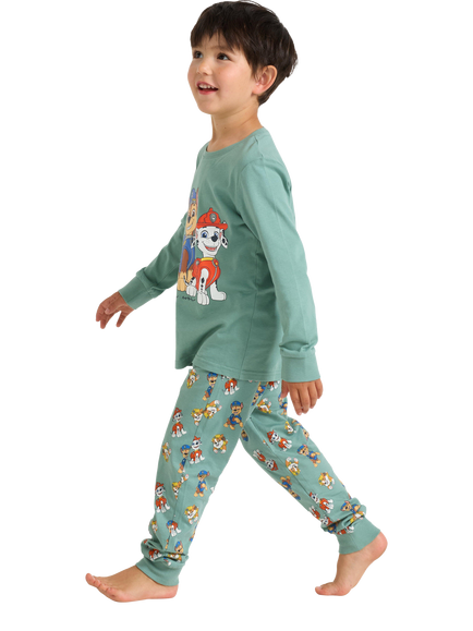 Lindex Kids' Paw Patrol Pyjama Set, Light Turquoise - view 2, Light Turquoise