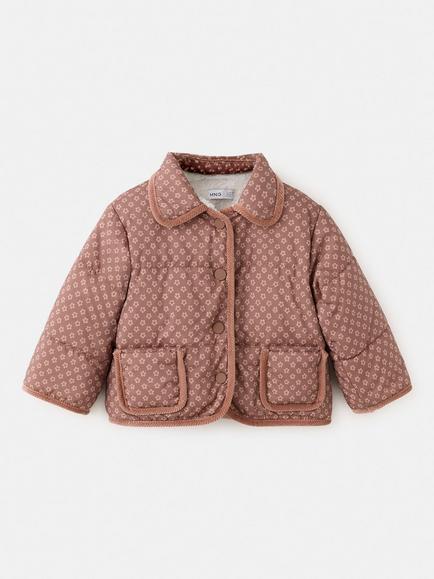 Mango Baby Rose Quilted Jacket, Pink, Pink