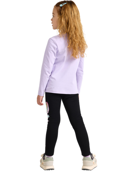 Lindex Kids' Graphic Print Leggings, Black - view 2, Black
