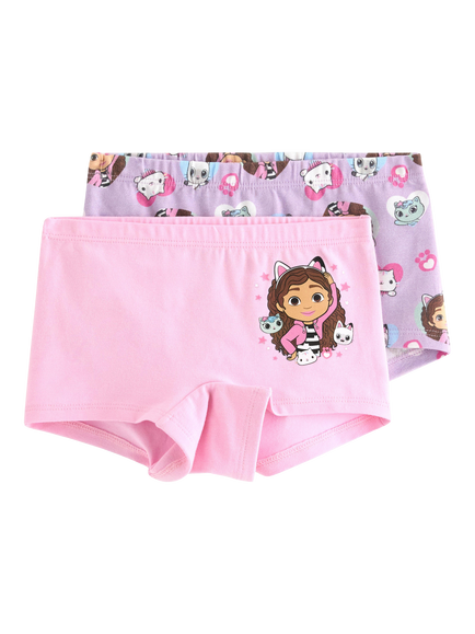 Lindex Kids' Gabby's Dollhouse Briefs, Pack of 2, Light Lilac, Light Lilac