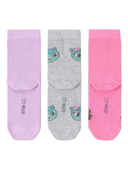 Lindex Kids' Gabby's Dollhouse Socks, Pack of 3, Light Lilac - view 2, Light Lilac