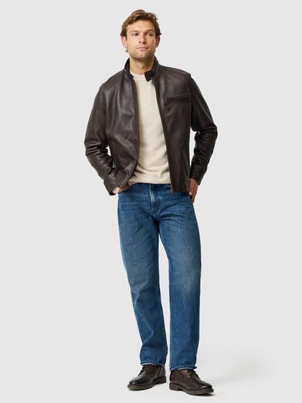 Rodd & Gunn Canvastown Leather Jacket, Espresso - view 2, Espresso
