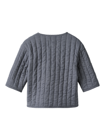 WHEAT Baby Quilted Jacket, Grey/Blue - view 2, Greyblue