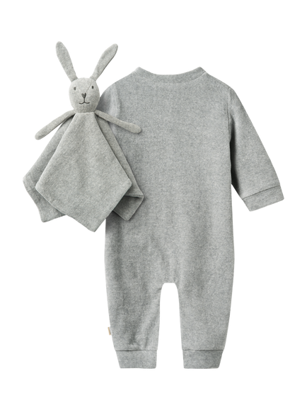 WHEAT Baby Robin Sleepsuit and Comforter Set, Melange Grey - view 2, Melange Grey