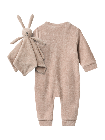WHEAT Baby Robin Sleepsuit and Comforter Set, Melange Rose - view 2, Melange Rose