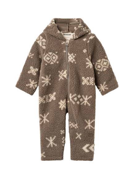 WHEAT Kids' Allo Fleece All-In-One, Dry Wood, Dry Wood