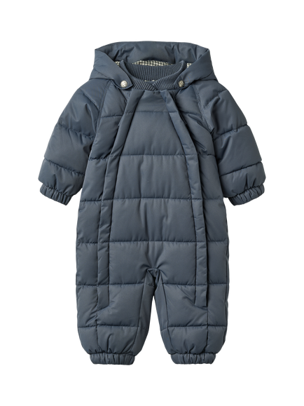 WHEAT Baby Edem Hooded Puffer Snowsuit, Greyblue, Greyblue
