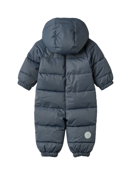 WHEAT Baby Edem Hooded Puffer Snowsuit, Greyblue - view 2, Greyblue