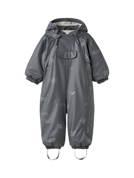WHEAT Baby Evig Hooded Wintersuit, Grey, Grey