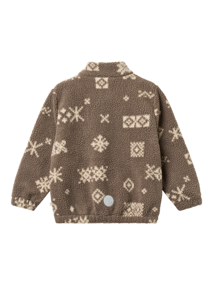 WHEAT Kids' Helge Fleece, Dry Wood - view 2, Dry Wood