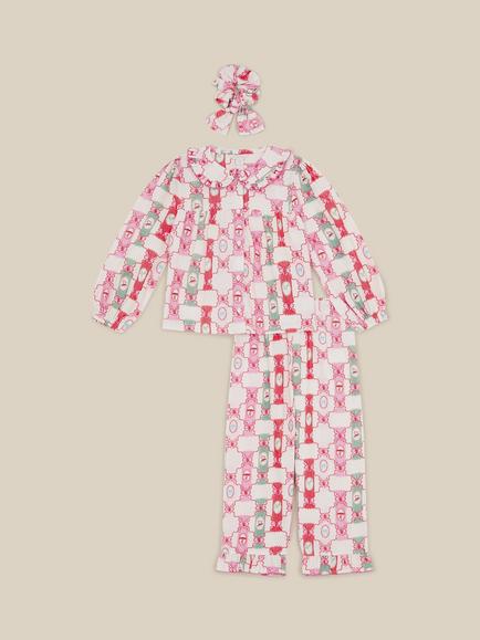 Monsoon Kids' Christmas Cracker Pyjamas, Cream, Cream