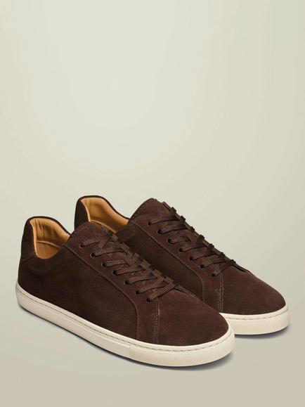 Charles Tyrwhitt Suede Trainers, Chocolate Brown - view 2, Chocolate Brown
