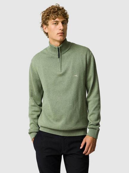 Rodd & Gunn Merrick Bay Quarter-Zip Jumper, Thyme