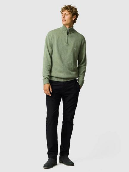 Rodd & Gunn Merrick Bay Quarter-Zip Jumper - view 2, Thyme