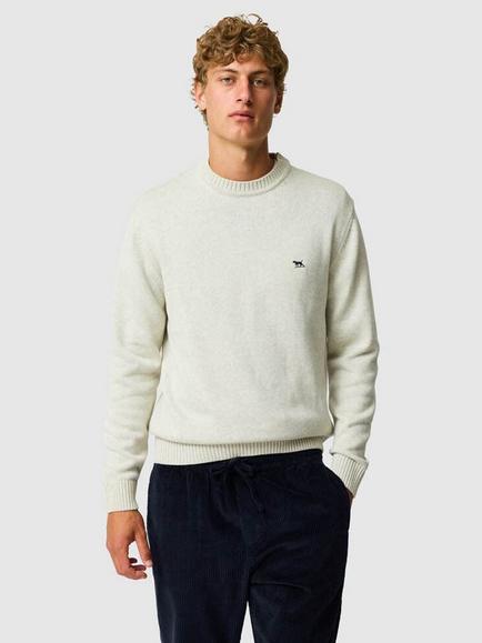 Rodd & Gunn Gunn Cotton Knit Crew Neck Jumper, Fog