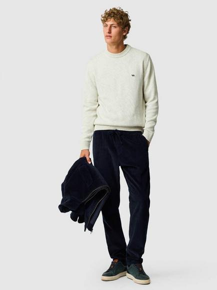 Rodd & Gunn Gunn Knitted Cotton Crew Neck Jumper - view 2, Fog