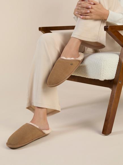 Just Sheepskin Women's Shaftesbury Mule Slippers, Chestnut - view 2, Chestnut