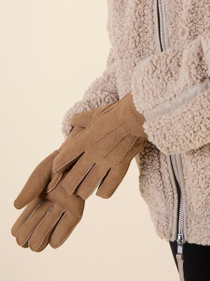 Just Sheepskin Iris Sheepskin Gloves, Chestnut - view 2, Chestnut
