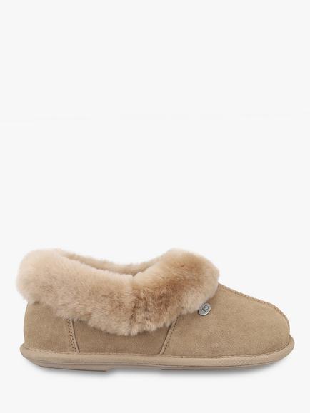 Just Sheepskin Women's Classic Full Back Slippers, Taupe, Taupe