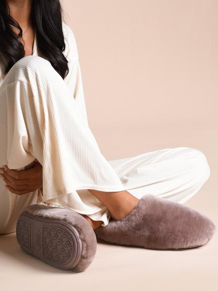 Just Sheepskin Women's Louise Sheepskin Slippers, Coffee - view 2, Coffee