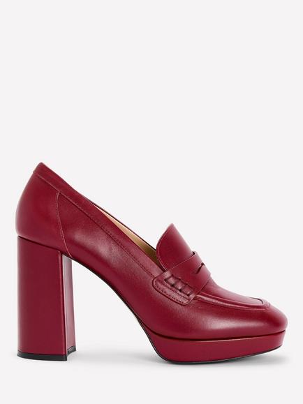 Boden Leather Platform Loafers, Oxblood, Oxblood