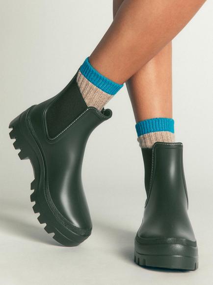 Boden Chunky Chelsea Boots, Khaki - view 2, Khaki