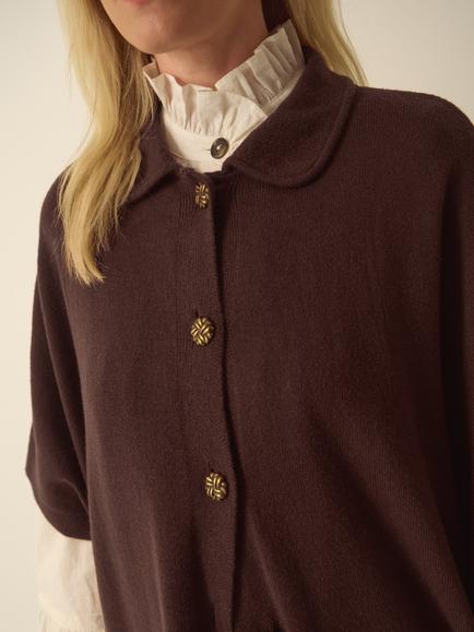Monsoon Bliss Button-Up Cape, Cognac - view 2, Cognac