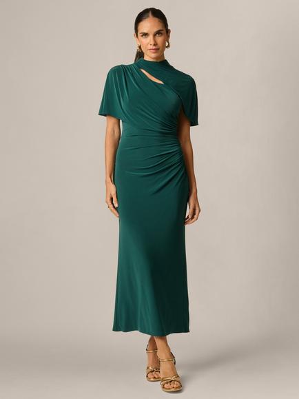 Adrianna Papell Adrianna By Adrianna Papell Matte Jersey Ankle Dress, Forest, Forest