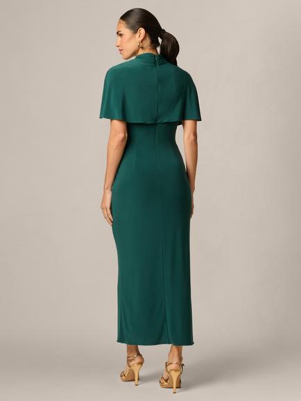 Adrianna Papell Adrianna By Adrianna Papell Matte Jersey Ankle Dress, Forest - view 2, Forest