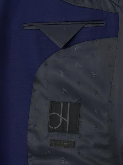 John Lewis Pure Wool Twill Slim Fit Blazer, Blue - view 2, Blue