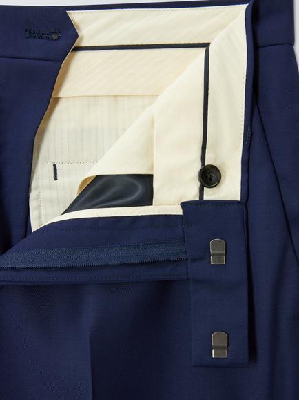 John Lewis Pure Wool Twill Slim Fit Suit Trousers, Blue - view 2, Blue