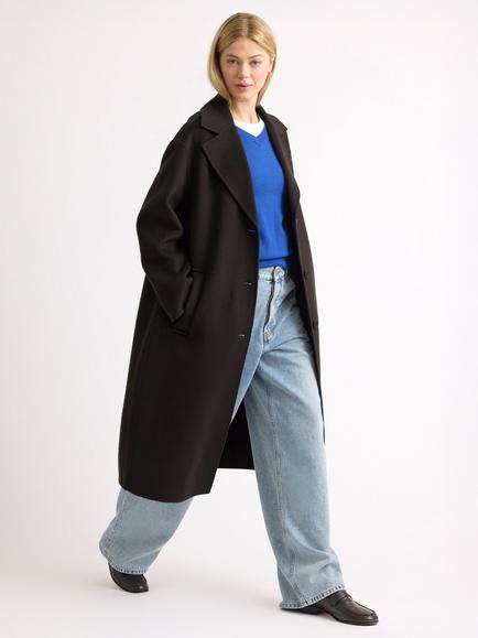 Albaray Wool Overcoat, Chocolate, Chocolate