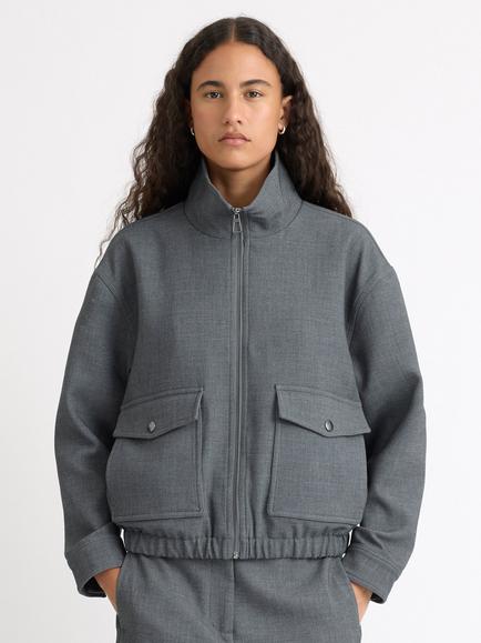 Albaray Flannel Bomber, Grey, Grey
