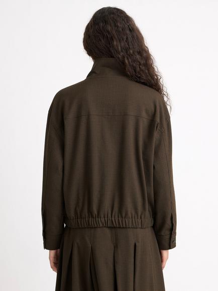 Albaray Mini Checked Bomber, Brown - view 2, Brown