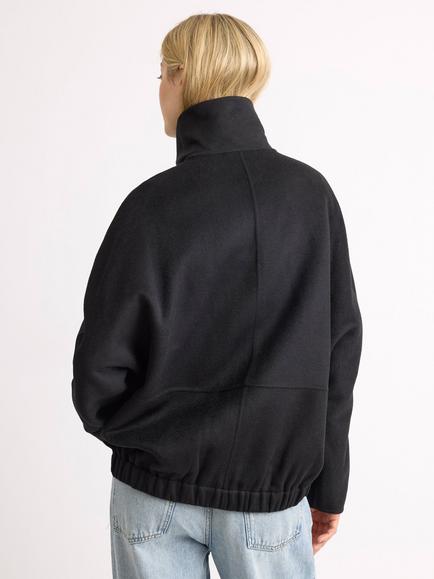 Albaray High Neck Zip Through Jacket, Black - view 2, Black