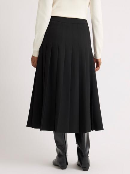Albaray Tailored A-Line Midi Skirt, Black - view 2, Black