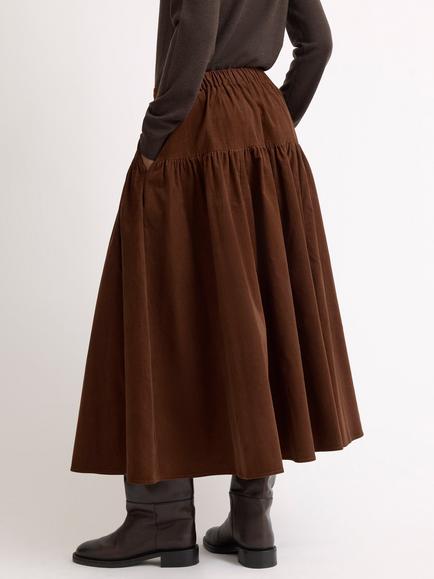 Albaray Fit and Flare Midi Skirt, Tan - view 2, Tan