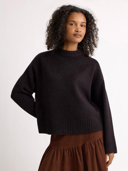 Albaray Cosy Drop Shoulder Jumper, Chocolate