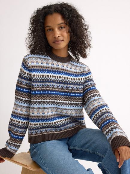 Albaray Fair Isle Jumper, Blue, Blue