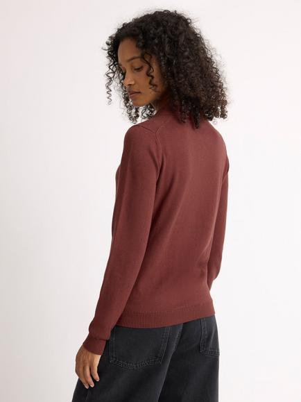 Albaray Organic Cotton Polo Jumper, Chesnut - view 2, Chesnut