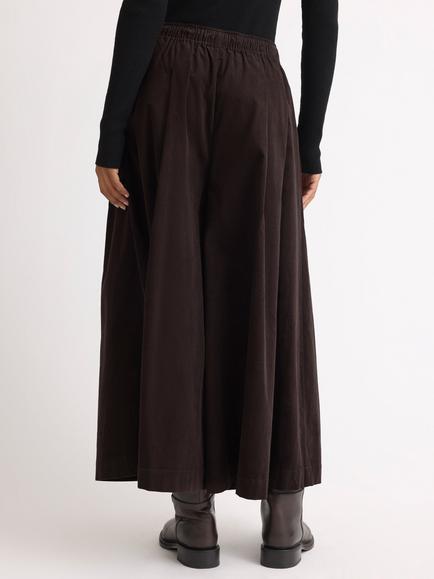 Albaray Baby Cord Culottes Wide Leg Trousers, Chocolate - view 2, Chocolate