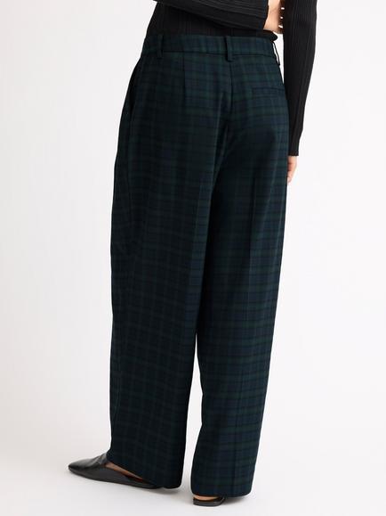 Albaray Check Wide Leg Trousers, Black - view 2, Black