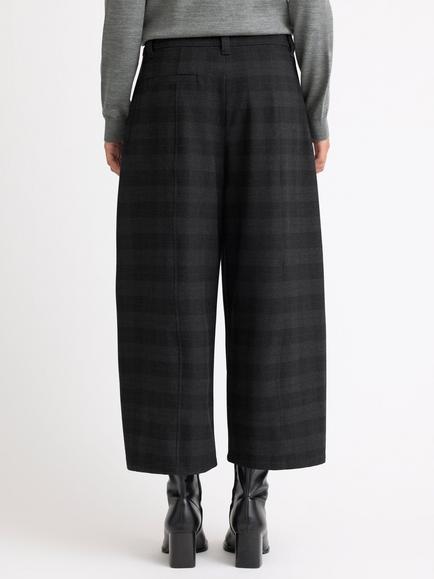 Albaray Check Barrel Trousers, Grey - view 2, Grey