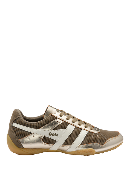 Gola Classics Cascade Glimmer Lace Up Trainers, Rhino/Gold/Gum, Rhino/Gold/Gum