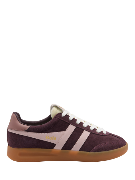 Gola Classics Cyclone Suede Lace Up Trainers, Cocoa/Chalk Pink, Cocoa/Chalk Pink
