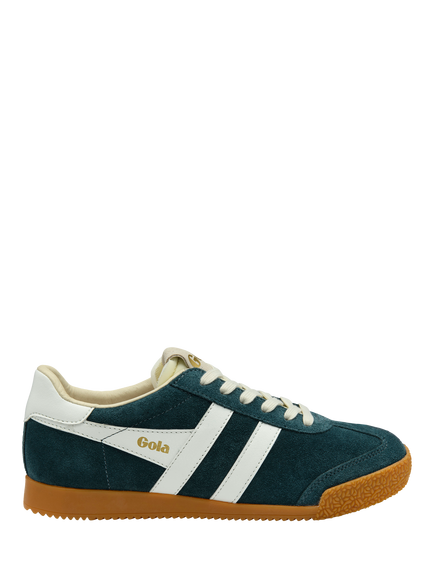Gola Classics Elan Suede Lace Up Trainers, Dark Teal/White, Dark Teal/White