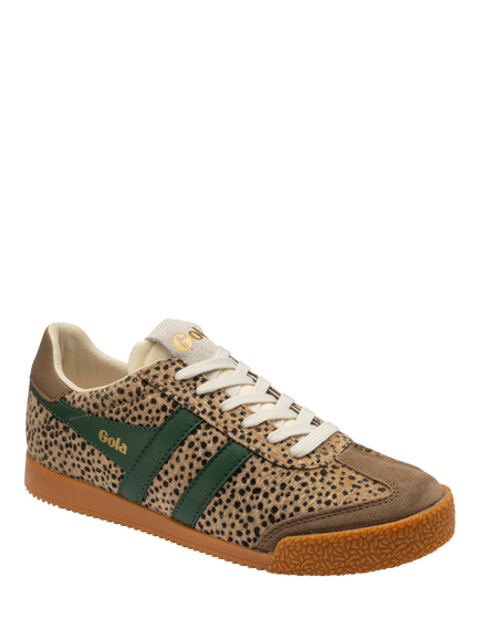 Gola Classics Elan Savanna Lace Up Trainers, Tan Cheetah/Tobacco - view 2, Tan Cheetah/Tobacco