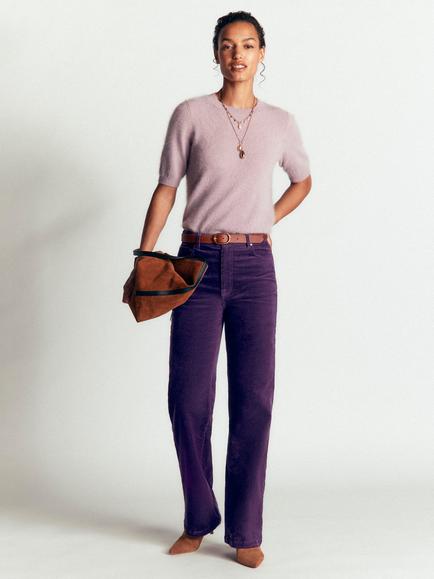 Boden High Rise Straight Fit Jeans, Rubber, Gothic Grape